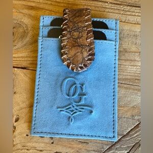 Old Gringo Blue and Brown Card Holder